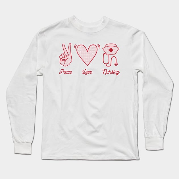 Peace Love Nursing Long Sleeve T-Shirt by Noveldesigns